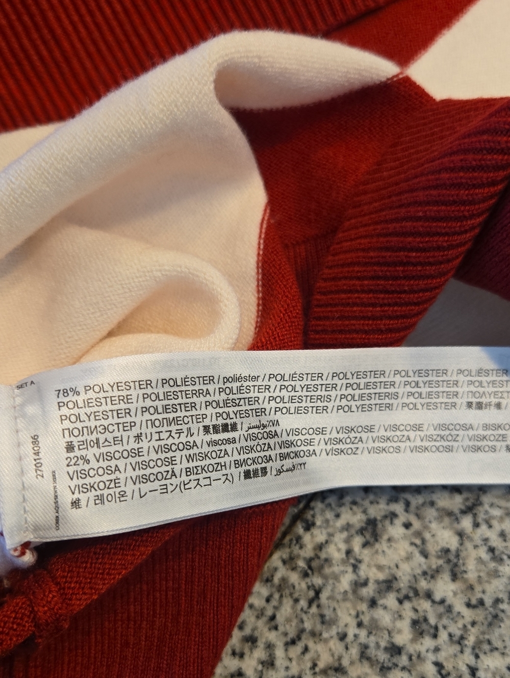 Mango Red & White Striped Polo Collar Relaxed Fit Sweater Size S - Picture 8 of 13